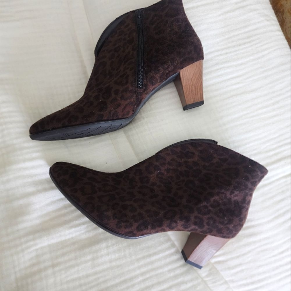 Ara leather leopard print boots - Picture 4 of 16